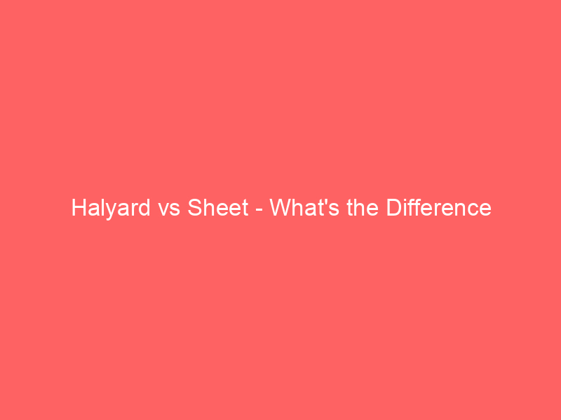 Read more about the article Halyard vs Sheet – What’s the Difference
