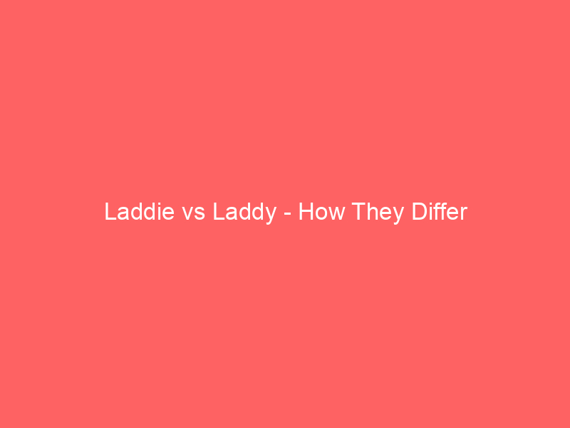 Read more about the article Laddie vs Laddy – How They Differ