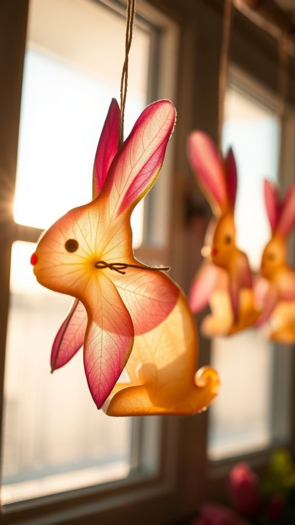 Pressed flower bunnies for an earthy look