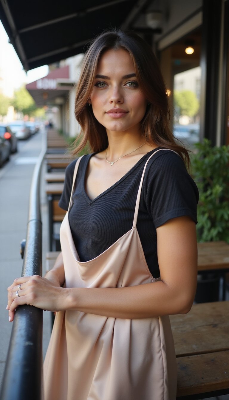 Layered Tee and Slip Dress