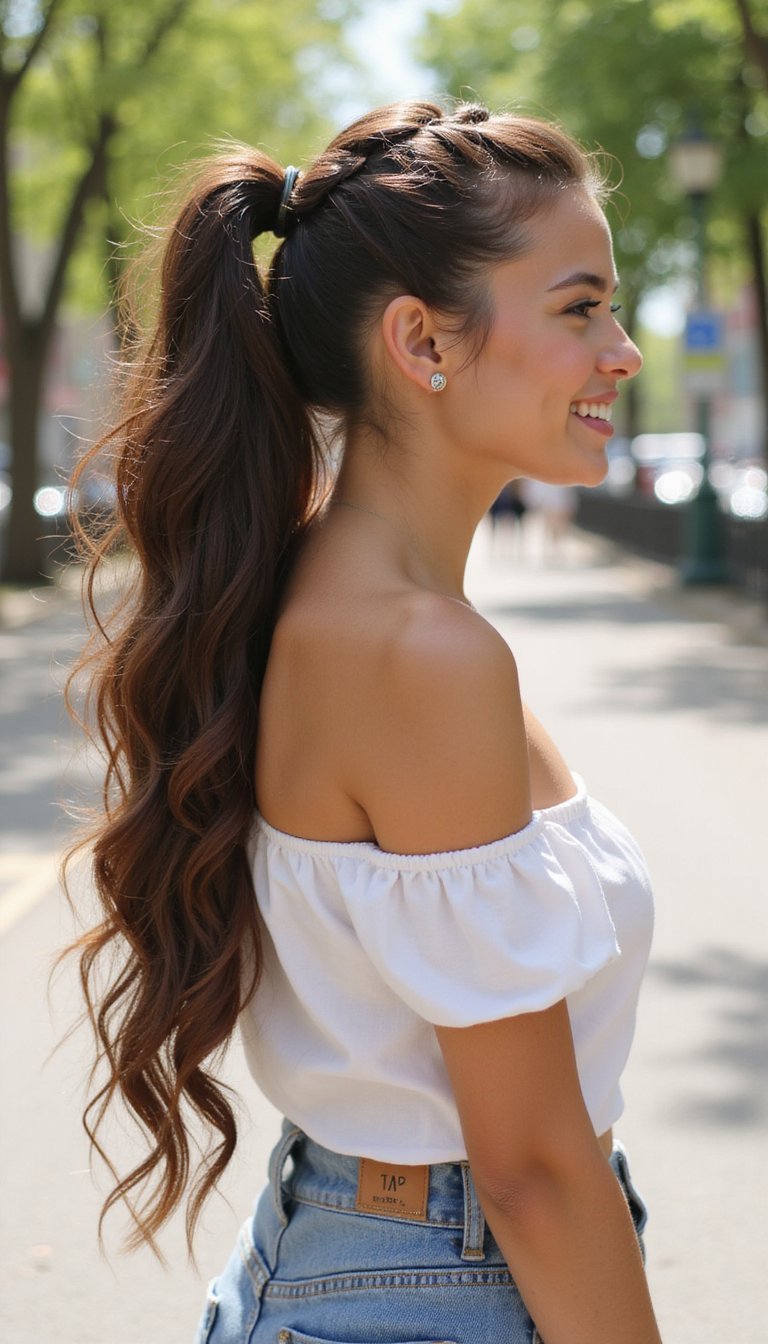 Bubble Braid Ponytail With Breezy Movement