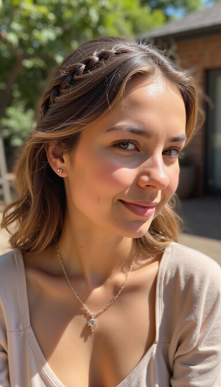 Crown Braid With Soft Face-Framing Pieces