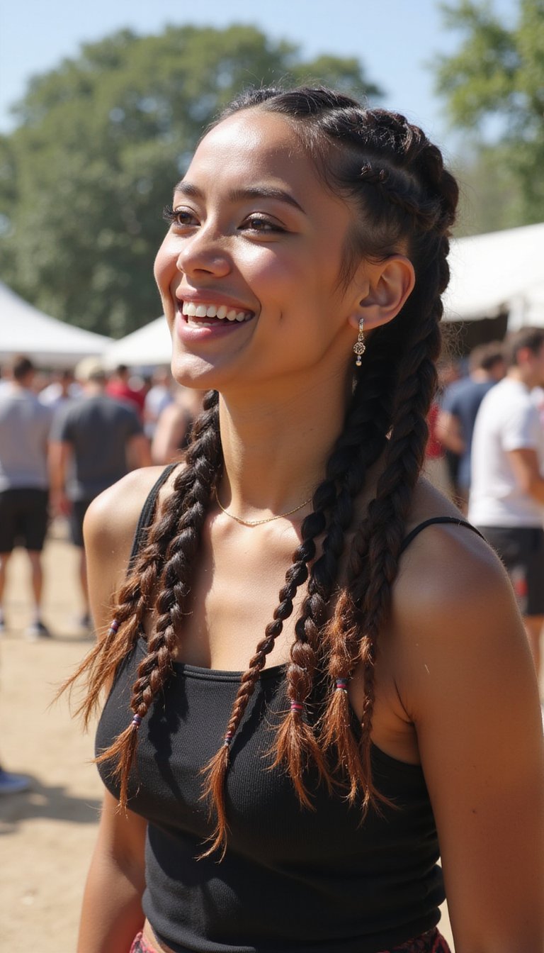 Faux Hawk Braids For Festival-Ready Looks