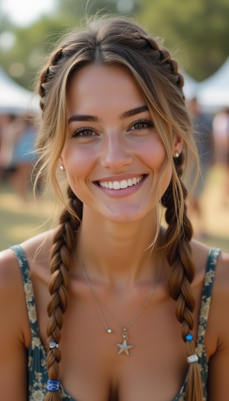 Convertible Braids Worn Loose Or Pinned For Comfort