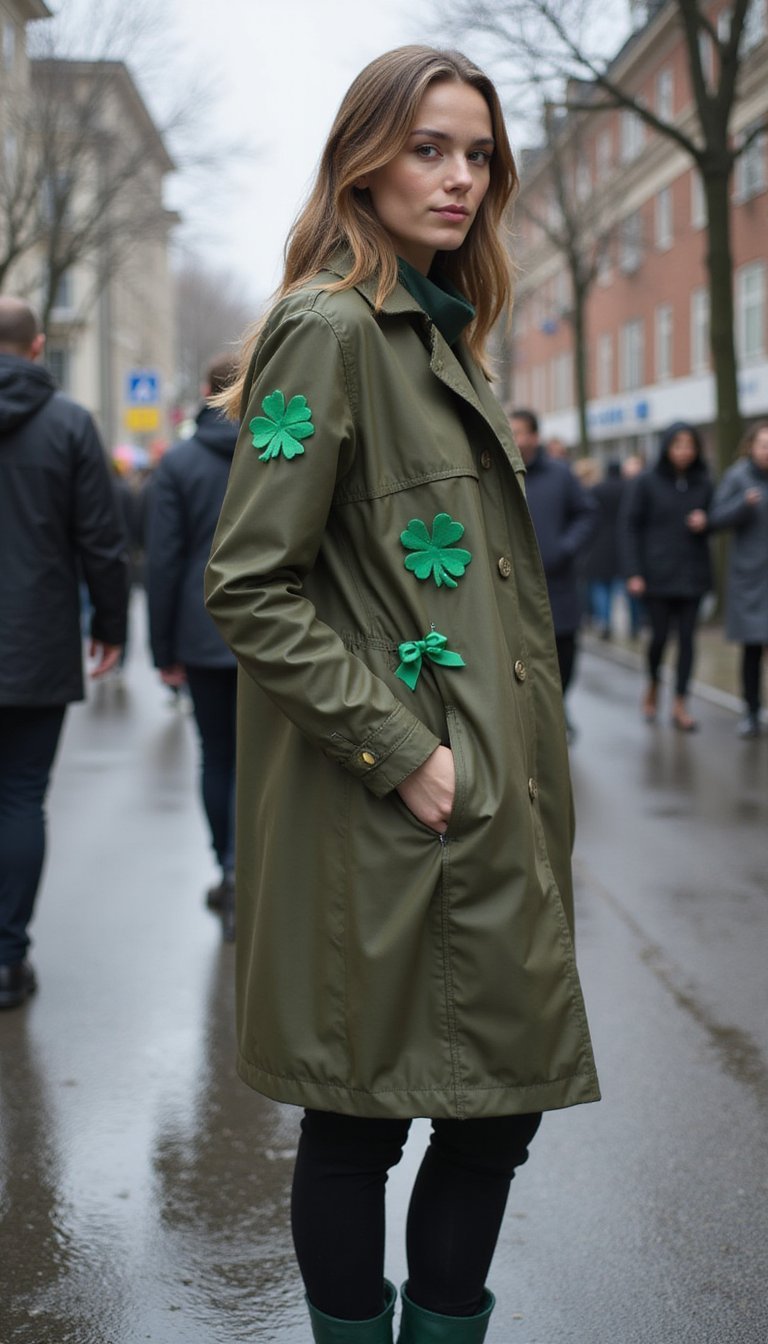 Accessorized Raincoat for Parade