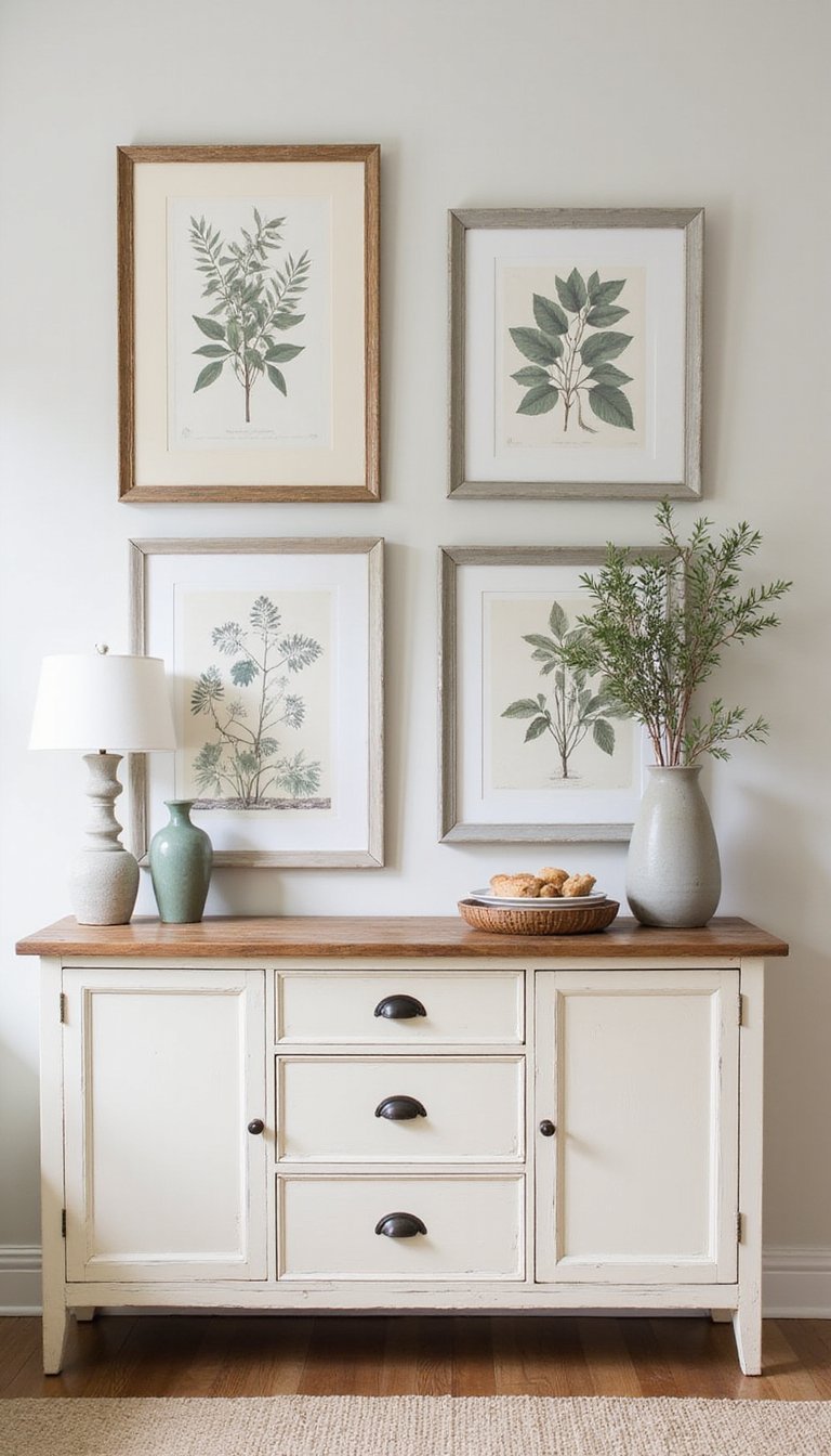 Distressed Picture Frames with Vintage Prints