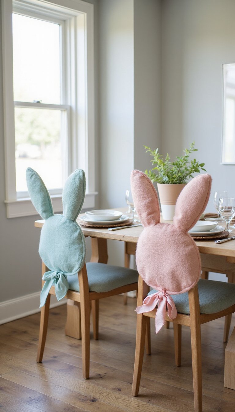 Bunny ear chair decorations for gatherings