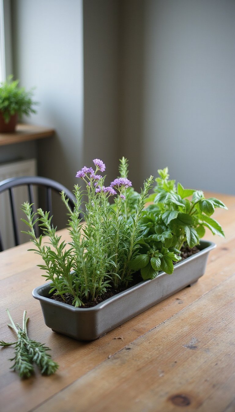 Herb Garden Centerpiece for Scent and Flavor
