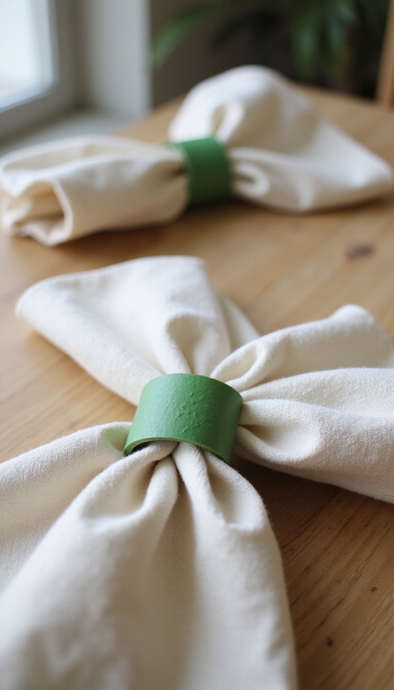 Shamrock Napkin Rings from Upcycled Cardboard